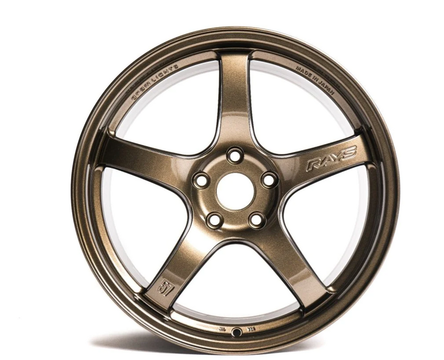 Gram Lights 57CR 18x9.5 +38 5-114.3 Almite Gold Wheel