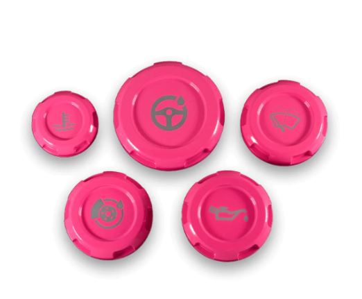 BILLETWORKZ ZERO SERIES ENGINE BAY CAPS - FLUID ENGRAVING - SUBARU STI 2015-2021