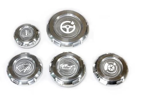 BILLETWORKZ ZERO SERIES ENGINE BAY CAPS - FLUID ENGRAVING - SUBARU STI 2015-2021