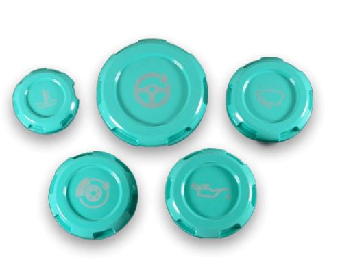 BILLETWORKZ ZERO SERIES ENGINE BAY CAPS - FLUID ENGRAVING - SUBARU STI 2015-2021