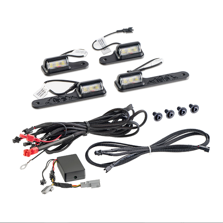 IAG 4PC Interior LED Dome Light Kit V2 with Harness For 2021+ Ford Bronco 4 Door Hardtop (Includes Mounting Brackets)