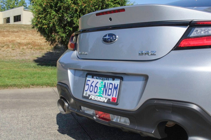 PERRIN 22-26 Subaru BRZ / Toyota GR86 Axle Back Exhaust SS (Single Side Exit w/Helmholtz Chamber)
