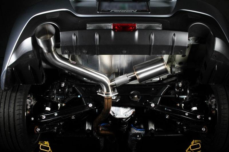 PERRIN 22-26 Subaru BRZ / Toyota GR86 Axle Back Exhaust SS (Single Side Exit w/Helmholtz Chamber)