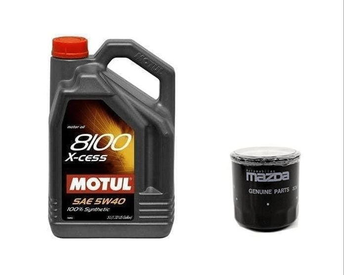 Motul 8100 5w40 X-CESS Gen2 + Mazda Filter Oil Change Kit WRX 2002-2014 / STI 2004-2021