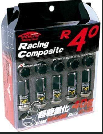 Project Kics 12x1.25 R40 Lug Nuts - Black (20 Pcs)