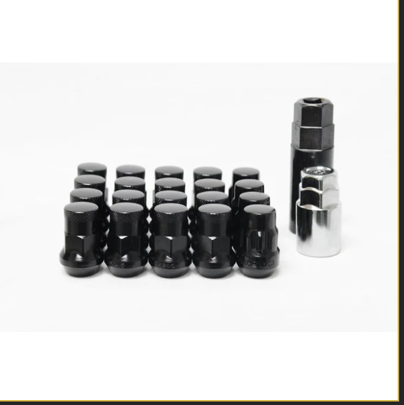 Wheel Mate Muteki SR35 Close End Lug Nuts w/ Lock Set - Black 12x1.25 35mm