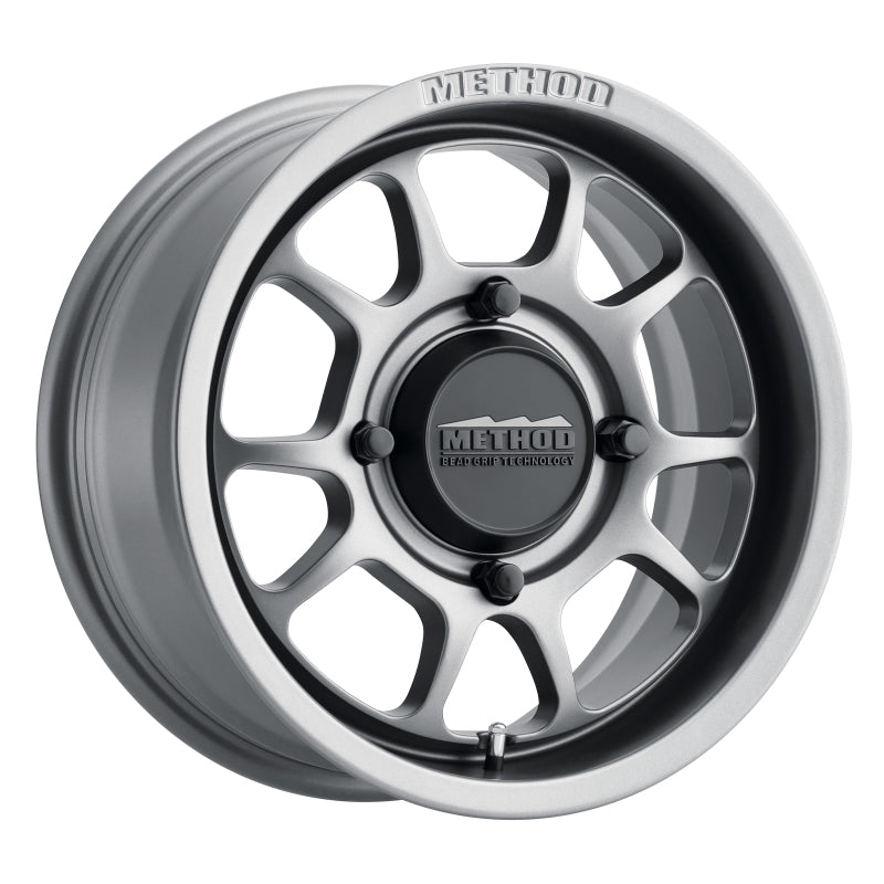 Method MR409 Bead Grip 15x7 / 5+2/38mm Offset / 4x136 / 106.25mm CB Steel Grey Wheel