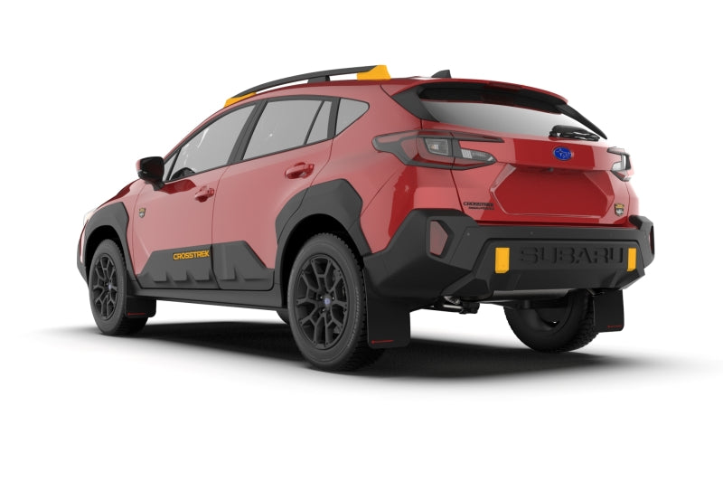 Rally Armor - 2024 Subaru Crosstrek (Wilderness Only) Black UR Mud Flap W/Grey Logo-No Drilling Req