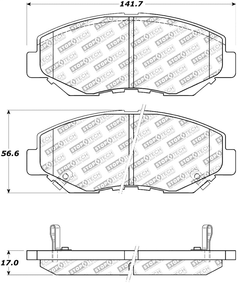 StopTech Street Select Brake Pads - Front