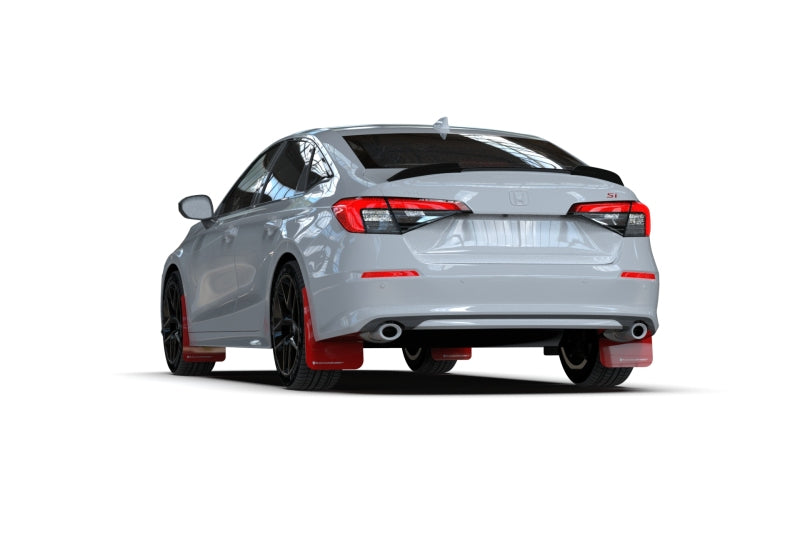 Rally Armor 2022 Honda Civic (Incl. Si/Sport/Touring) Red UR Mud Flap w/ White Logo